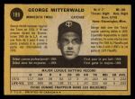 1971 O-Pee-Chee #189  George Mitterwald  Back Thumbnail