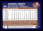 2003 Topps #110  Shawn Green  Back Thumbnail