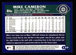 2003 Topps #129  Mike Cameron  Back Thumbnail