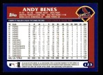 2003 Topps #123  Andy Benes  Back Thumbnail