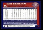 2003 Topps #117  Mike Lieberthal  Back Thumbnail