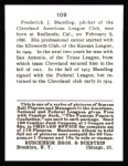 1915 Cracker Jack Reprint #109  Fred Blanding  Back Thumbnail