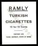 1909 T204 Ramly Reprint #101  Ed Ruelbach  Back Thumbnail