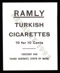 1909 T204 Ramly Reprint #33  Lou Criger  Back Thumbnail