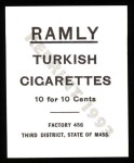 1909 T204 Ramly Reprint #71  Harry Lumley  Back Thumbnail