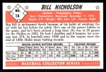 1953 Bowman B&W Reprint #14  Bill Nicholson  Back Thumbnail