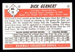 1953 Bowman B&W Reprint #11  Dick Gernert  Back Thumbnail