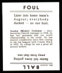 1936 Goudey Reprint #7  Mickey Cochrane  Back Thumbnail