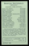 1922 E120 American Caramel Reprint #127  Walter Holke  Back Thumbnail