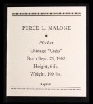 1933 Tattoo Orbit Reprint #45  Pat Malone  Back Thumbnail