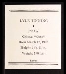 1933 Tattoo Orbit Reprint #55  Lyle Tinning  Back Thumbnail