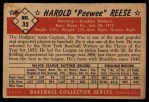 1953 Bowman #33 Pee Wee Reese Back Thumbnail