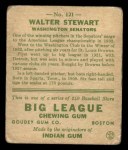 1933 Goudey #121  Walter Stewart  Back Thumbnail