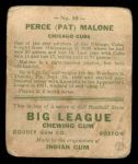 1933 Goudey #55  Pat Malone  Back Thumbnail