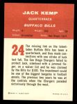1963 Fleer #24  Jack Kemp  Back Thumbnail