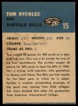 1962 Fleer #15  Tom Rychlec  Back Thumbnail