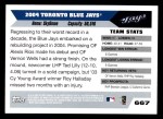 2005 Topps #667   Toronto Blue Jays Team Back Thumbnail