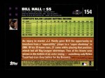 2007 Topps #154  Bill Hall  Back Thumbnail
