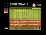 2007 Topps #143  Vicente Padilla  Back Thumbnail