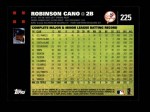 2007 Topps #225  Robinson Cano  Back Thumbnail
