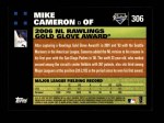 2007 Topps #306   -  Mike Cameron Golden Glove Back Thumbnail