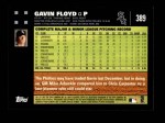 2007 Topps #389  Gavin Floyd  Back Thumbnail