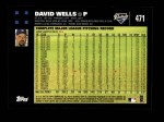 2007 Topps #471  David Wells  Back Thumbnail