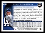 2010 Topps #401  Chad Billingsley  Back Thumbnail