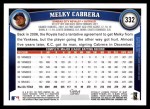 2011 Topps #332  Melky Cabrera  Back Thumbnail