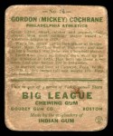 1933 Goudey #76  Mickey Cochrane  Back Thumbnail