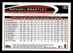 2012 Topps #182  Michael Brantley  Back Thumbnail