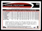 2012 Topps #469  Vinnie Pestano  Back Thumbnail