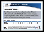 2013 Topps #42  Detroit Tigers   Back Thumbnail