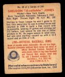 1949 Bowman #68  Sheldon Jones  Back Thumbnail