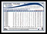 2014 Topps #72  Michael Young  Back Thumbnail