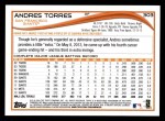 2014 Topps #303  Andres Torres  Back Thumbnail
