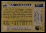 1982 Topps #116  James Hadnot  Back Thumbnail