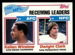 1982 Topps #258   -  Kellen Winslow / Dwight Clark Receiving Leaders Front Thumbnail
