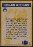 1982 Topps #242   -  Kellen Winslow In Action Back Thumbnail