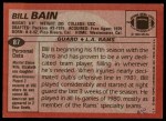 1983 Topps #87  Bill Bain  Back Thumbnail