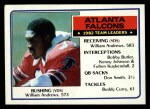 1983 Topps #13   -  William Andrews / Bobby Butler / Kenny Johnson / Fulton Kuykendall / Don Smith / Buddy Curry Falcons Leaders Front Thumbnail