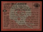 1983 Topps #84  Larry McCarren  Back Thumbnail
