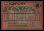 1983 Topps #122  Rob Carpenter  Back Thumbnail