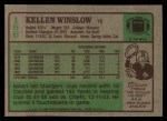 1984 Topps #186  Kellen Winslow  Back Thumbnail