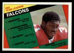 1984 Topps #208   -  William Andrews / Stacey Bailey / Bobby Butler / Tom Pridemore / Mike Pitts / Buddy Curry Falcons Leaders Front Thumbnail