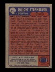 1985 Topps #318  Dwight Stephenson  Back Thumbnail