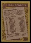 1986 Topps #124   -  Tony Dorsett / Tony Hill / Everson Walls / Ed Jones / Eugene Lockhart Cowboys Leaders Back Thumbnail
