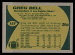 1989 Topps #127  Greg Bell  Back Thumbnail