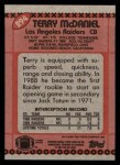 1990 Topps #294  Terry McDaniel  Back Thumbnail