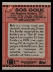 1990 Topps #296  Bob Golic  Back Thumbnail